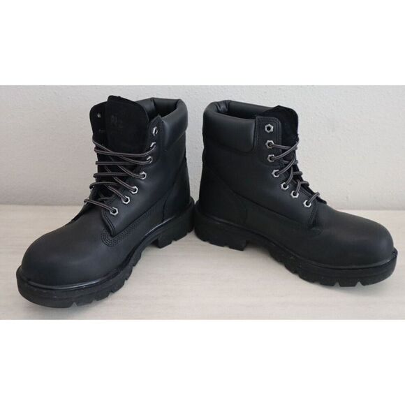 Timberland Pro Men's 7M Women's 8.5M Black Sawhorse Comp Toe 6" Work Boots - Picture 2 of 8